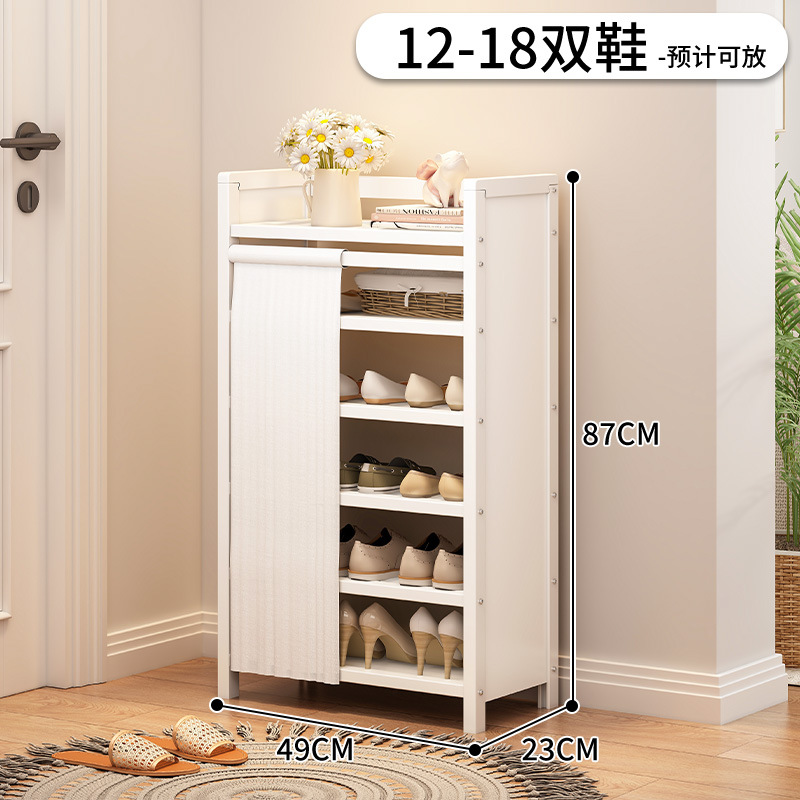 Estante de almacenamiento de almacenamiento para sala de estar doméstica sin instalación de porta de entrada del gabinete de zapatos multicapa estante de almacenamiento de suelo simple