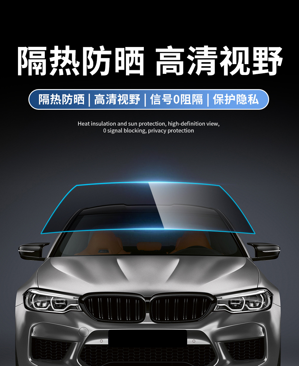 Changan Automobile 5G High-Insulation Glass Film, Sun Protection Privacy Window Film, Explosion-Proof Film, Full-Car Film, UV Protection Sunshade