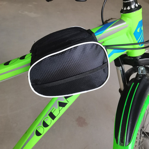 New mountain bike bicycle front beam bag zipper bag road bike waterproof saddle bag outdoor cycling tool bag