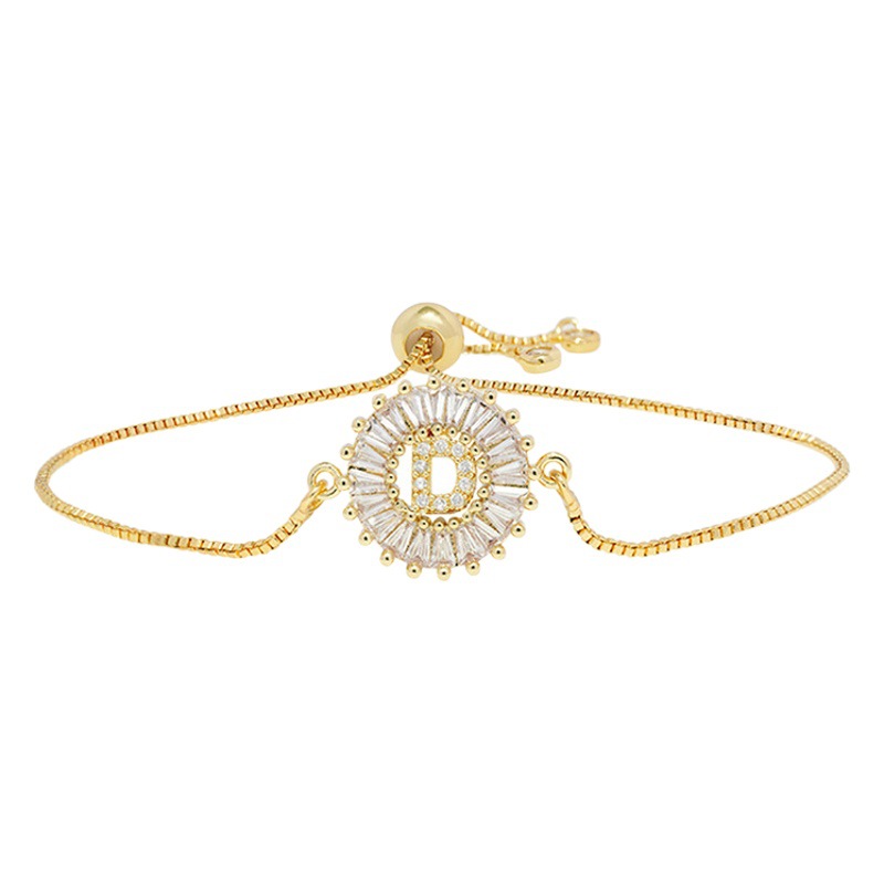 Gold plated bracelet wholesale drawable bracelet adjustable diy handmade bracelet semi-finished copper silicone bracelet accessories