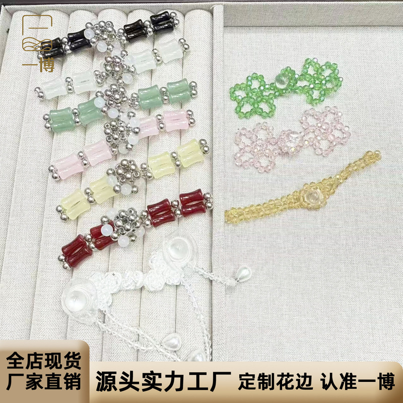 Popular Chinese-Style Cheongsam with Bamboo Knot, New Chinese Tang Suit Collar, Placket, Hand-Beaded Pearls, Hanfu Clothing with Buttons