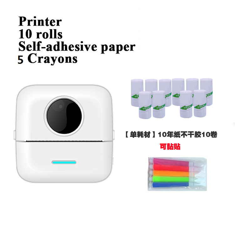 Transfronterizo nuevo portátil mini estudiante pregunta equivocada impresora de bolsillo etiqueta foto Bluetooth impresora térmica