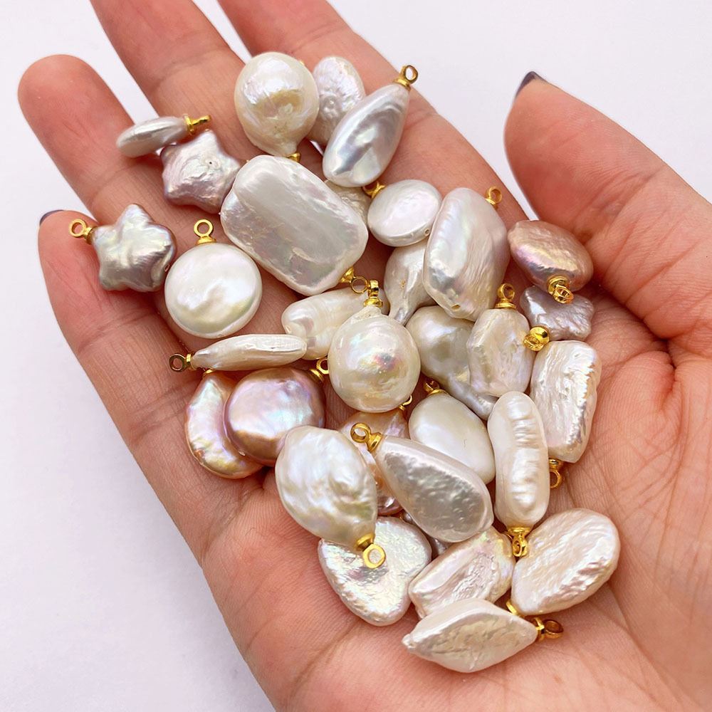4g Weight Pendant Jewelry Making Type 1 Piece Simple Style Classic Style Irregular Pentagram Solid Color Freshwater Pearl Freshwater Pearl Pearl DIY Jewelry Accessories Necklace