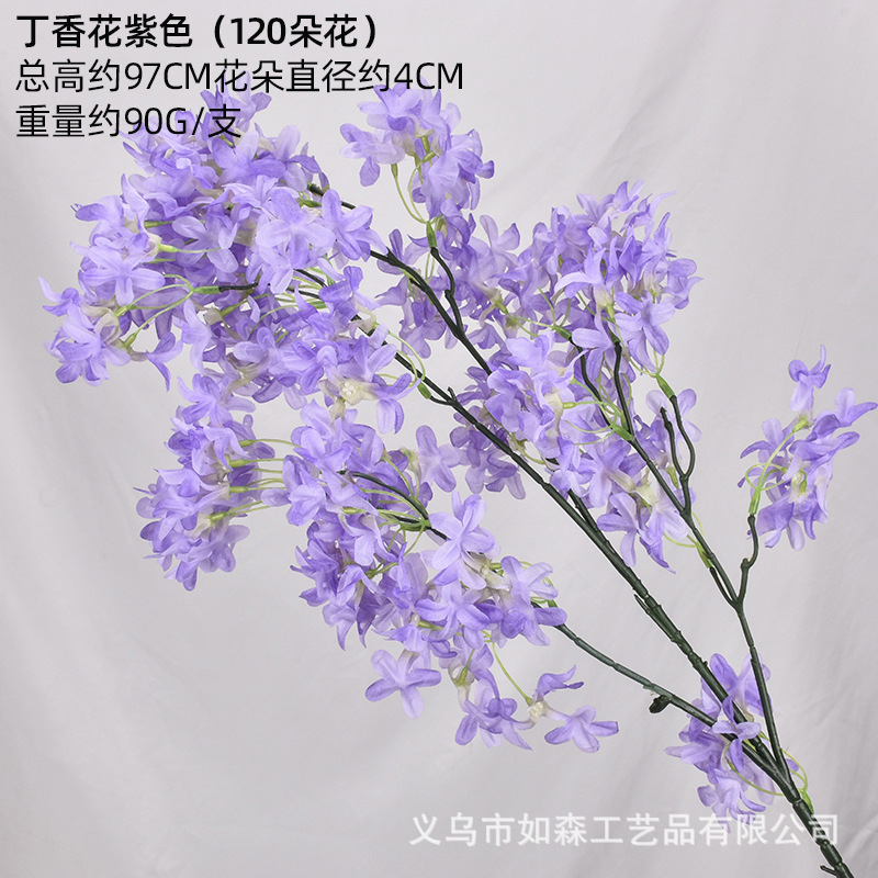 Flores artificiales moradas para bodas, estilo Monet, arreglos florales para el suelo del salón de bodas, flores de seda morado claro.