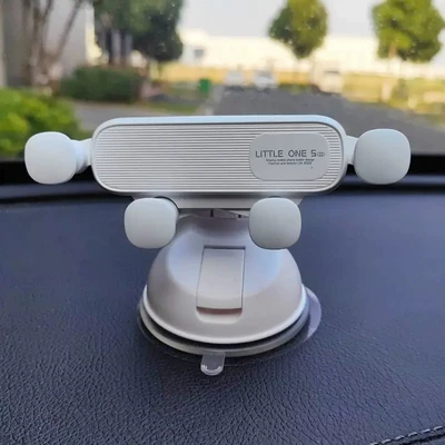 New Cartoon Car Holder Suction Cup Car Mobile Phone Cute Ornaments Car Interior Decoration Supplies Dashboard (Car phone holder) - white-car-glass-dashboard-cant-be-shaken-off