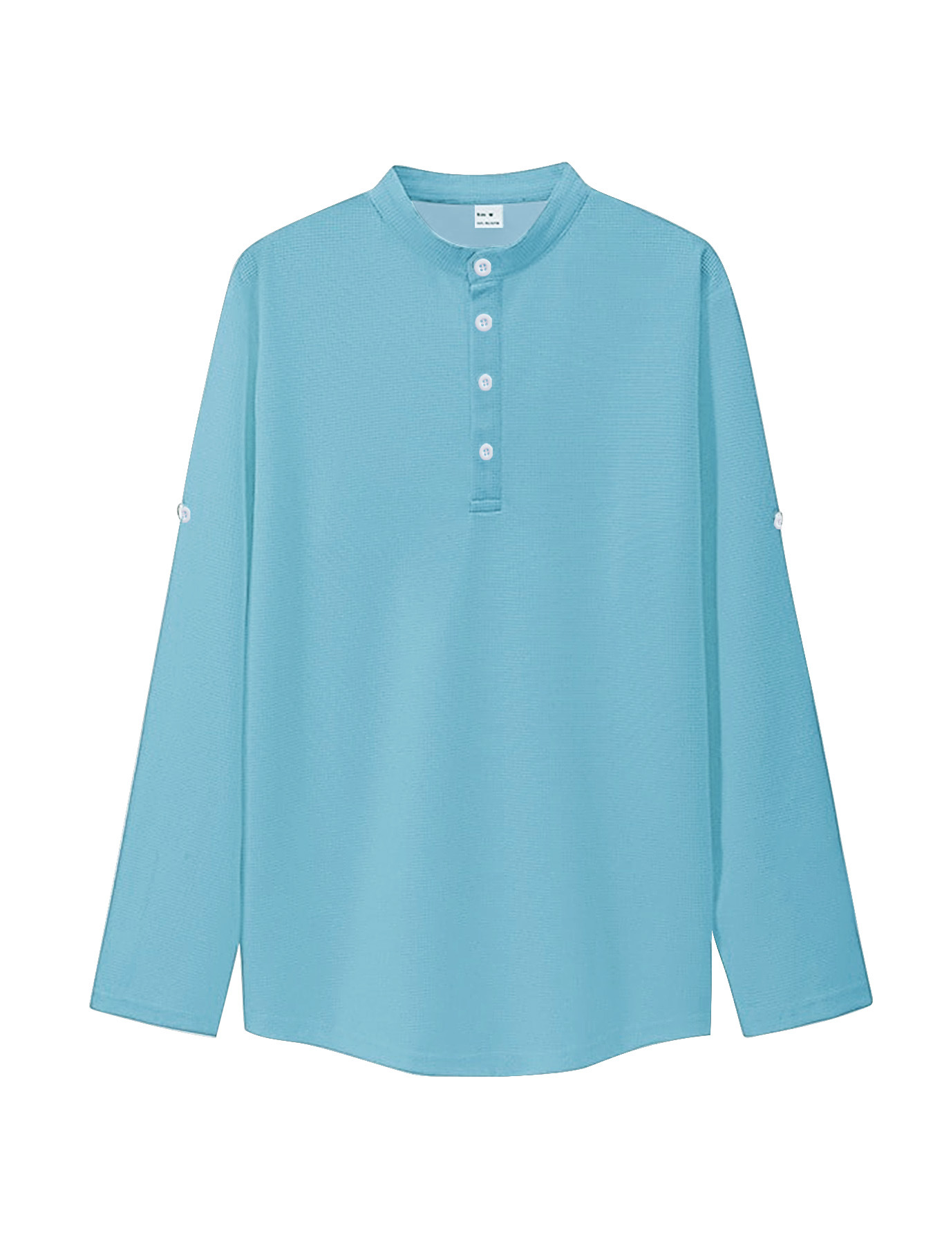 Polo de manga larga para hombre de estación independiente TK transfronteriza europea y americana, polo a cuadros con cuello alto y botones transpirables casuales de verano