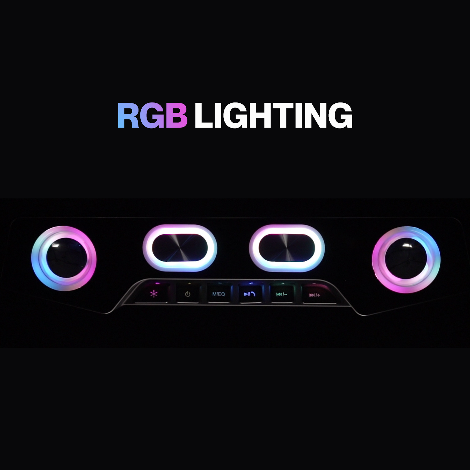 Altavoz Bluetooth gaming RGB con gran volumen y doble altavoz