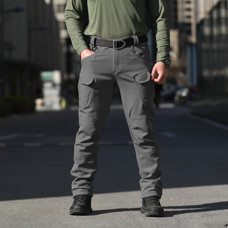 Pantalones tácticos personalizados de camuflaje, pantalones de asalto para hombre, pantalones de senderismo impermeables y cortavientos, pantalones de forro polar cálidos, pantalones de trabajo ligeros