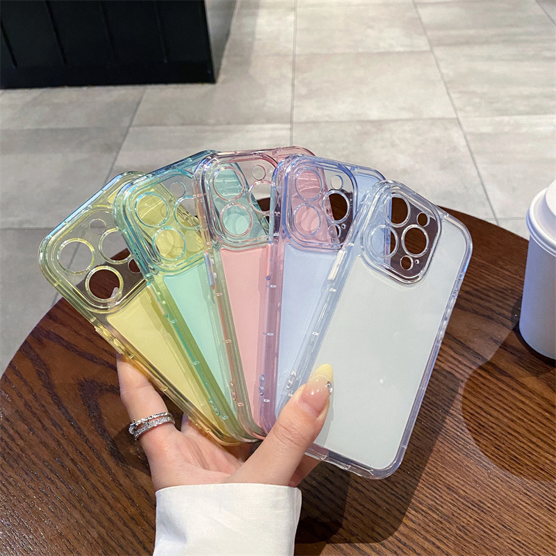 Dopamine Jelly Case Suitable for iPhone 17 Pro, Apple 16 Pro Airbag Case, 15 Pro Anti-Drop Case, 14 Pro