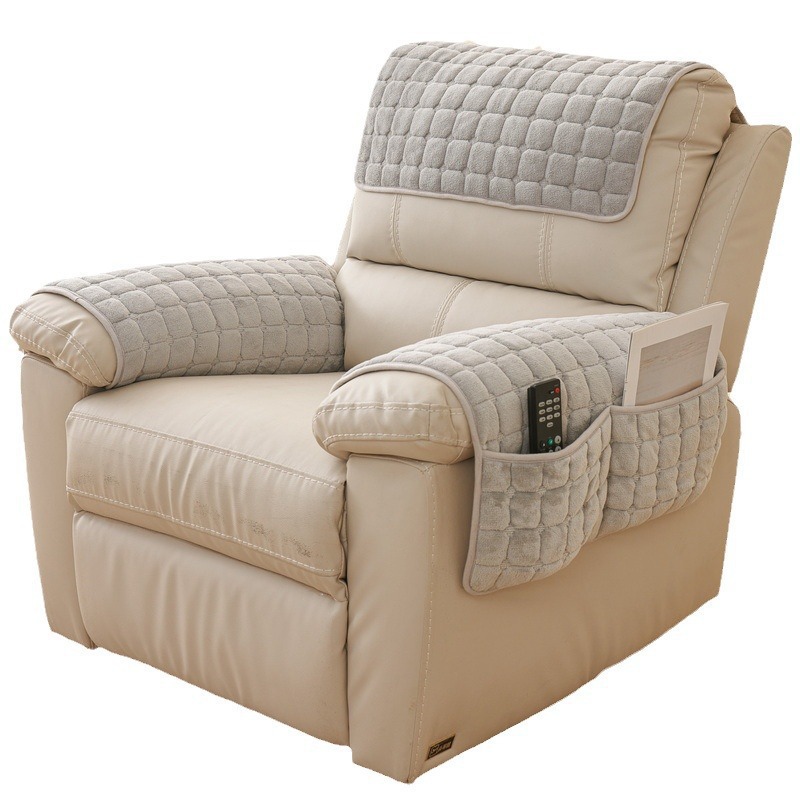 Headrest Cushion And Armrest Cover Three Piece Set For Sofa_voghion.com