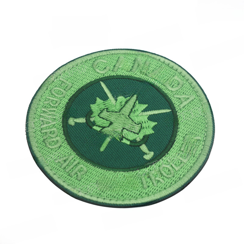 (2개) 국경 간 소스 재고 캐나다 FAC 컨트롤러 완장 호주 벨크로 자수 천 스티커