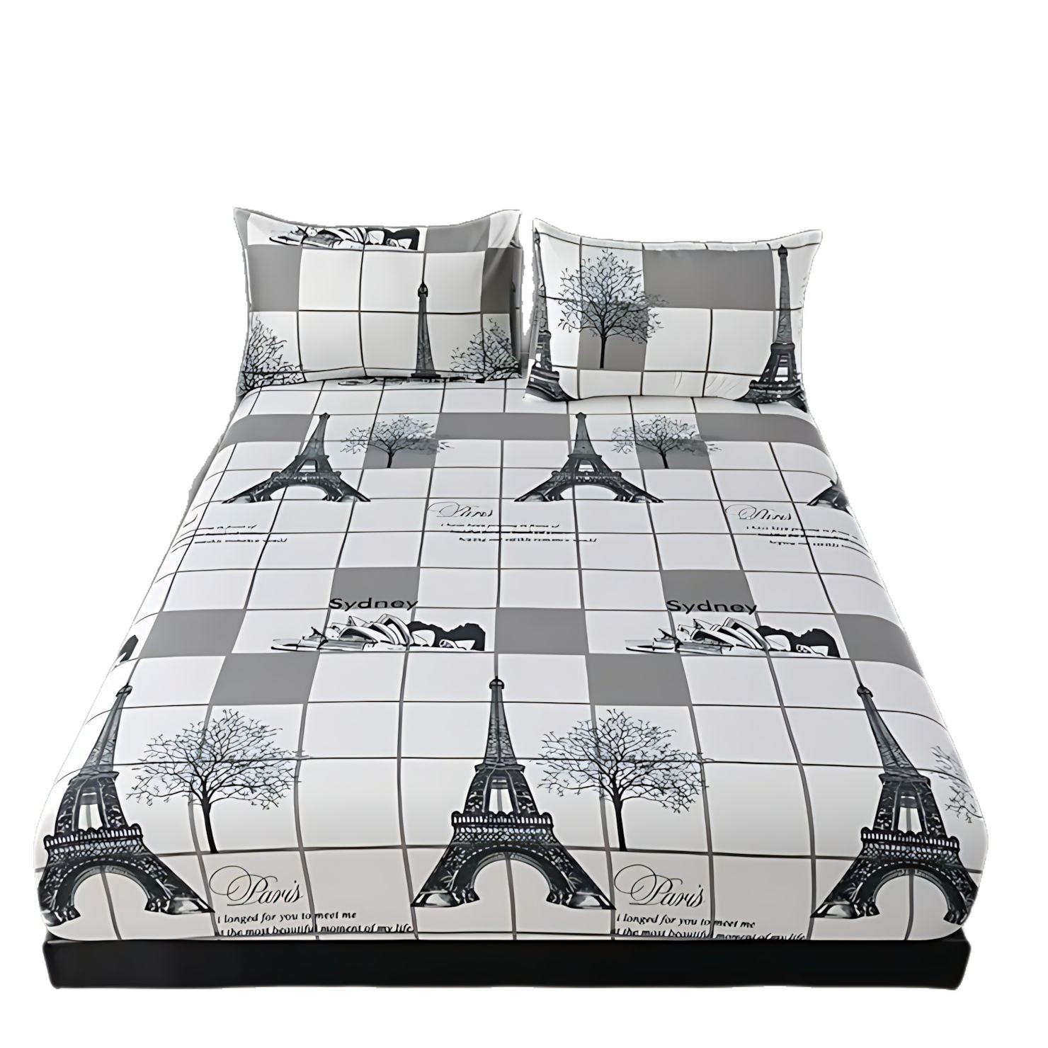 TEMU / JIT simple viento de alta definición impresión digital cama cómoda camisa colchón kit para hacer dibujos