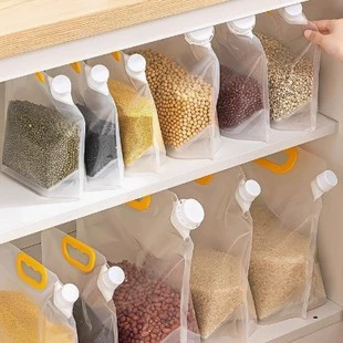 Сумка для хранения цельнозерновых продуктов, влагонепроницаемая и защищенная от насекомых упаковочная сумка, прозрачная сумка с насадкой, сумка для упаковки пищевых продуктов.