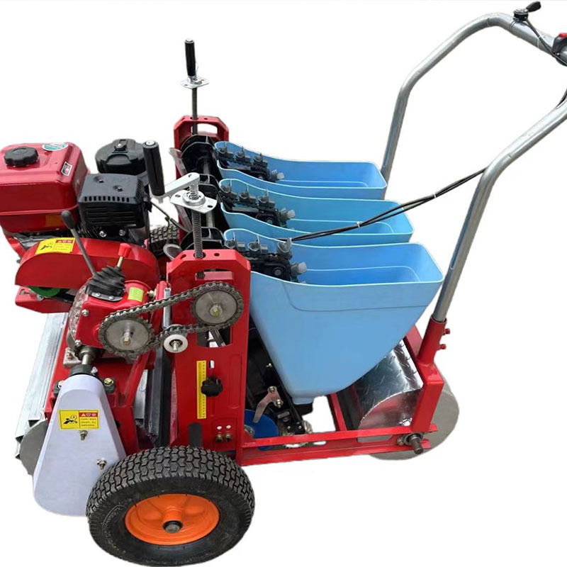 Siembradora de ajo de seis líneas de auto-propulsión de gasolina, siembradora de ajo a pedido de tracción de cuatro ruedas, siembradora de ajo ajustable en profundidad image 6