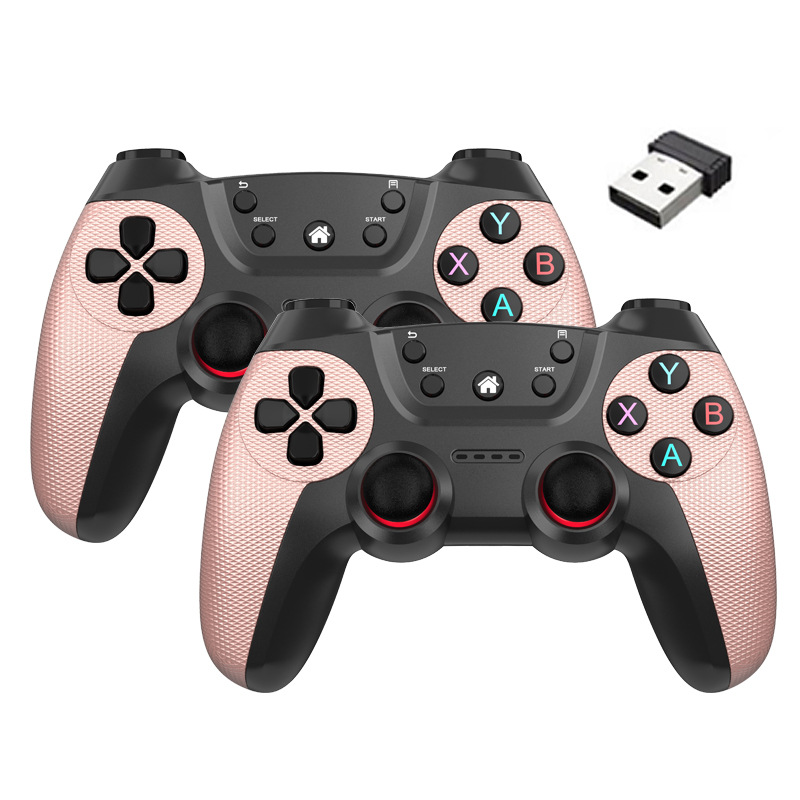 Fabricante suministro directo 2.4g inalámbrico controlador de juegos doble doble Android TV controlador de juegos multifuncional