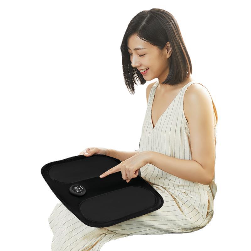 Alfombrilla de masaje de pies inteligente EMS, masajeador eléctrico de vibración para pies, instrumento de pulso para pies, control remoto inalámbrico