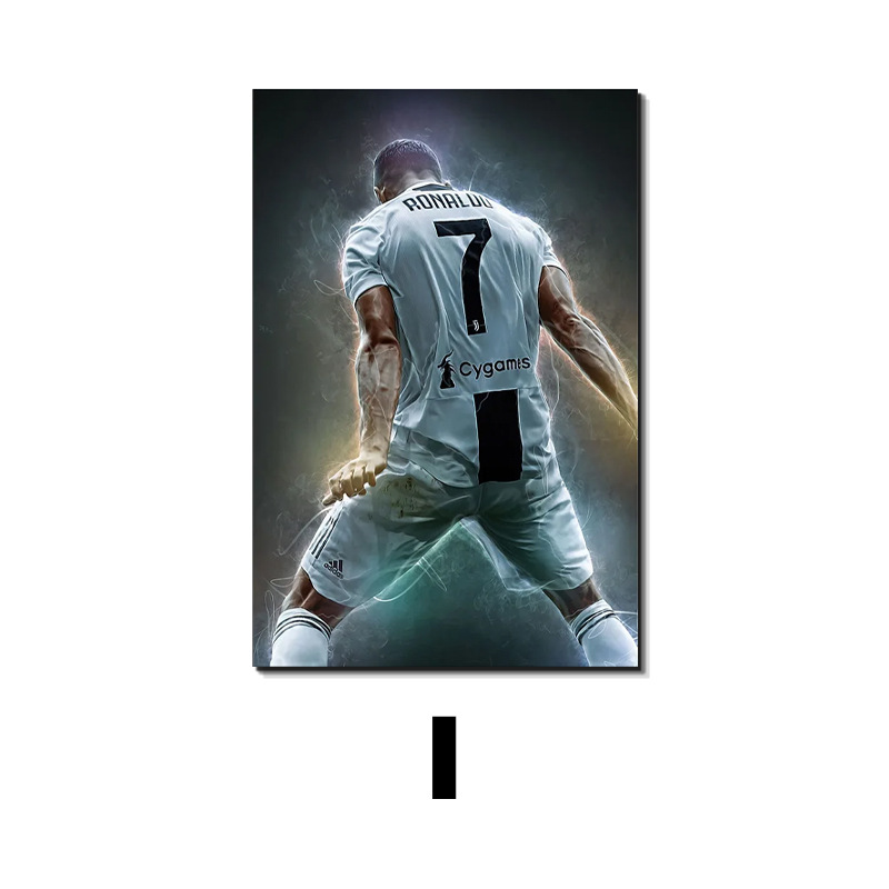 Estrella del fútbol Messi Decoración Pintura Carteles Copa del Mundo Deportistas Sala de estar Dormitorio Paredes Pintura en lienzo Jet