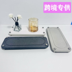 Amazon 珪藻土吸収性シンクラックドレッシングテーブルトレイ速乾性ストーンプレートキッチンディナープレート排水収納ラック