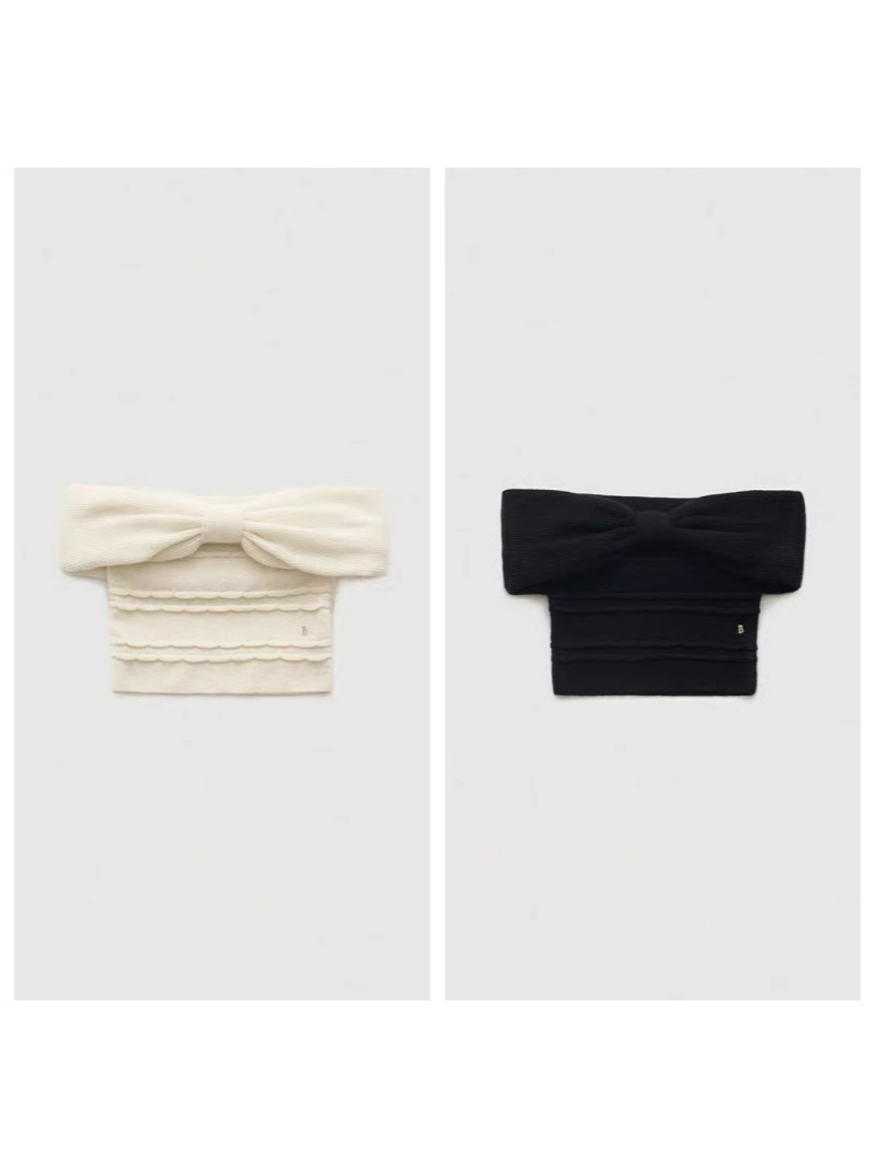 The barnnet 韓国人デザイナー Yamiya 純粋な欲望の弓ワンショルダー セーター セーター トップ女性用