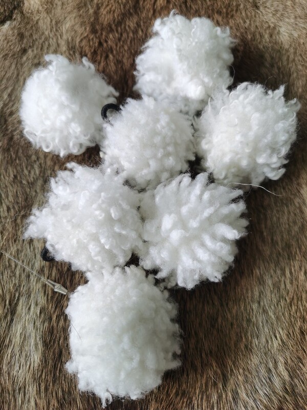 绵羊皮毛球结实耐用逗猫玩具diy材料6cm|undefined