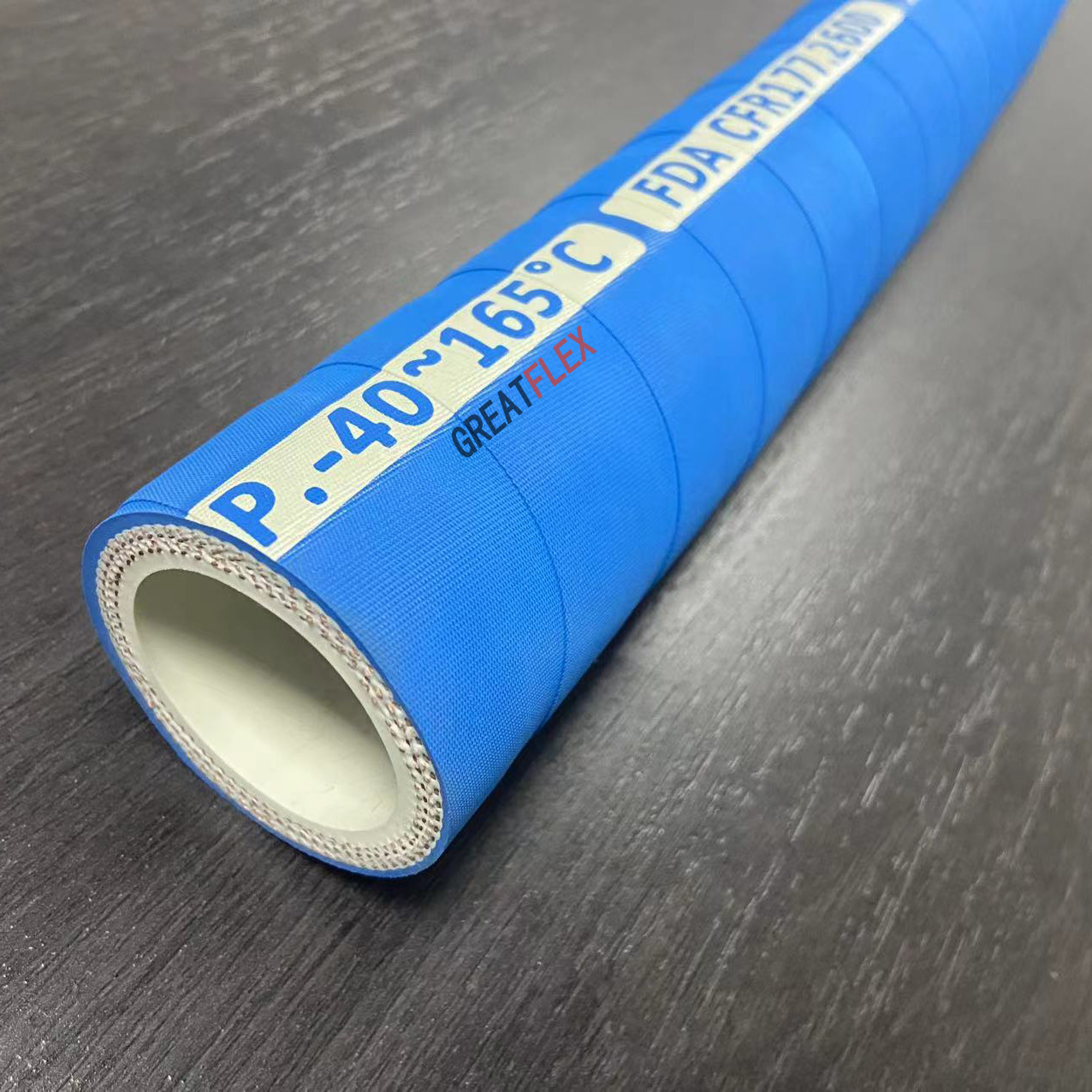 GREATFLEX蓝色意大利螺旋钢丝聚酯纤维网TPV硫化橡胶管RE40自营