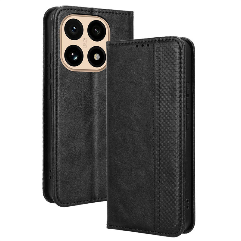 适用小米15T手机壳插卡Xiaomi 15T Pro手机皮套磁吸翻盖复古纹壳|undefined