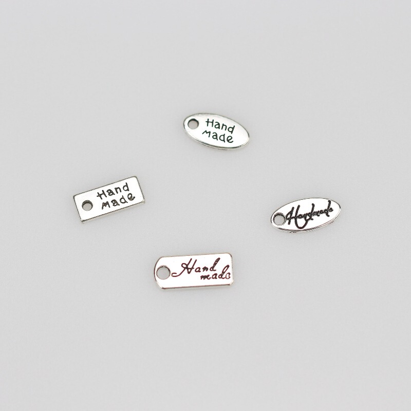 Factory Direct Sales Handmade Ancient Silver Accessories Bracelet Accessories Pendant DIY Alloy Tag Set Amazon Hot