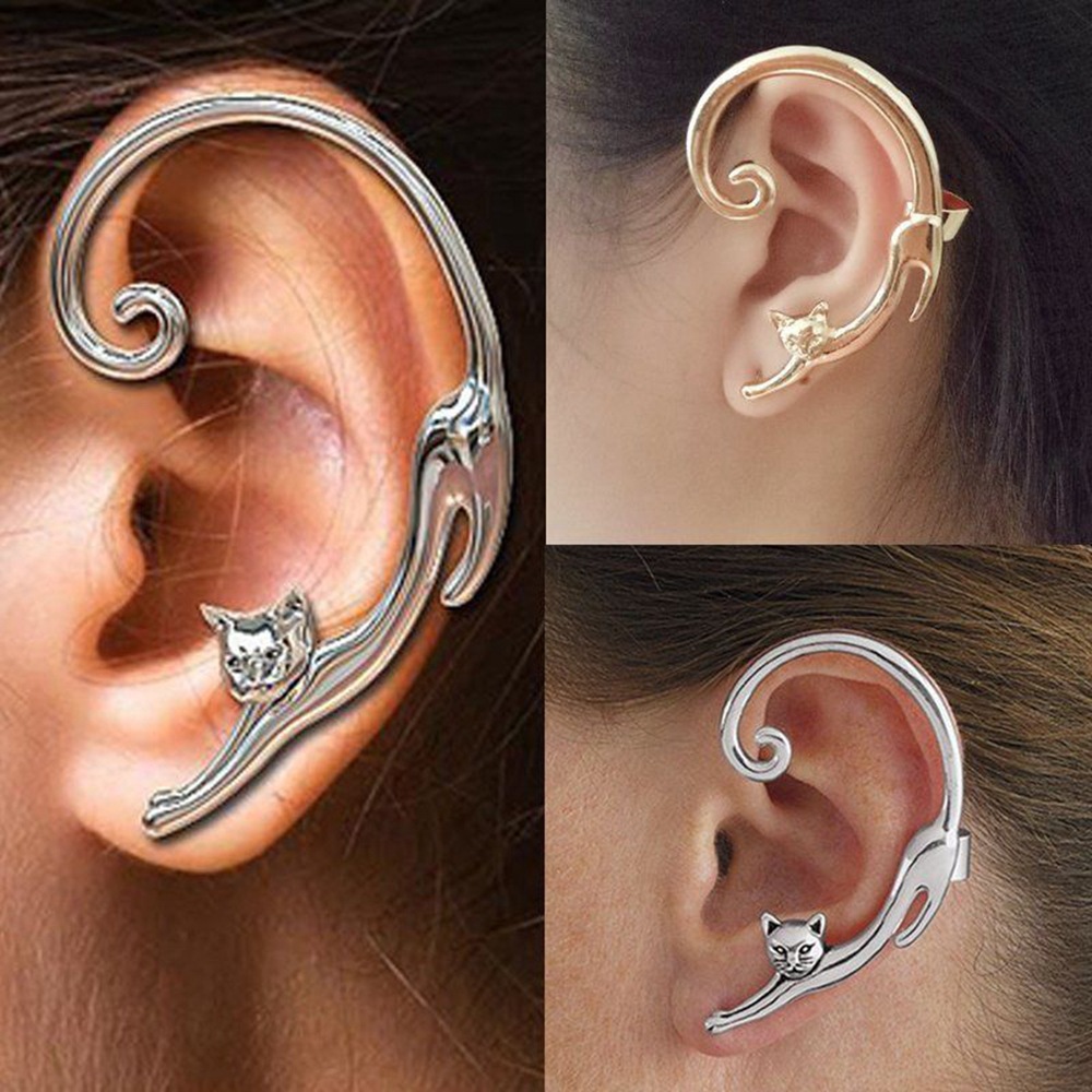 Fashion Cat Alloy Plating No Inlaid Earrings 1 Piece display picture 1