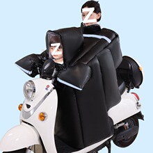 电动车挡风被冬季加绒加厚防水秋冬天保暖电瓶车电车挡风罩亲子款