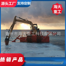 水陆工程多功能挖掘机 高效率的河道清淤船  新型水陆两栖挖泥船