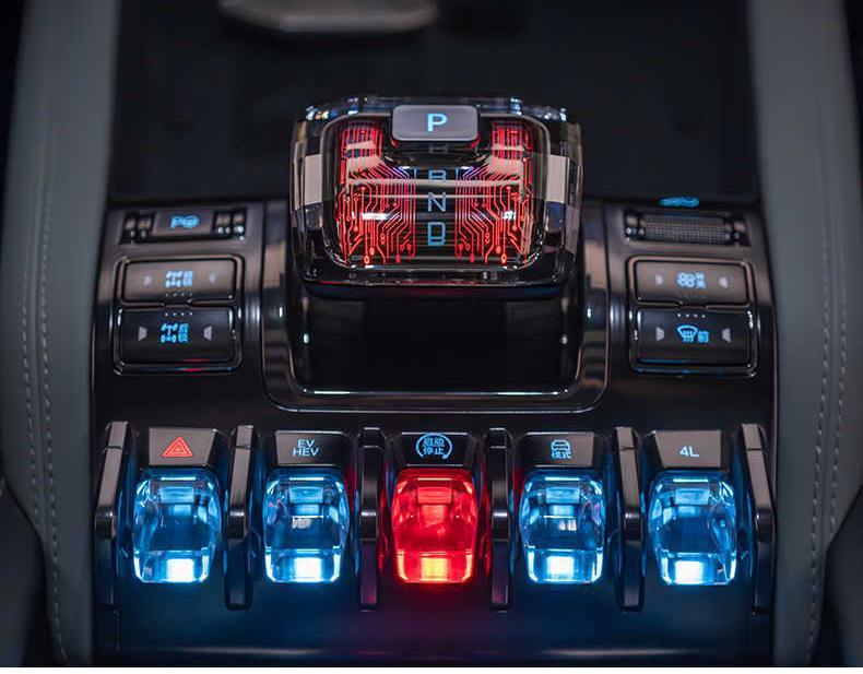 Suitable for Fang Cheng Bao 8 Crystal Gear Knob, Leopard 5 Sci-Fi Luminous Gear Knob, Gear Shift Cover, Car Interior Modification Accessories