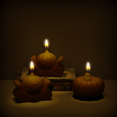 七鮮妙diy水晶滴膠樹脂蠟燭模具萬聖節南瓜擺件飾品硅膠模具批發