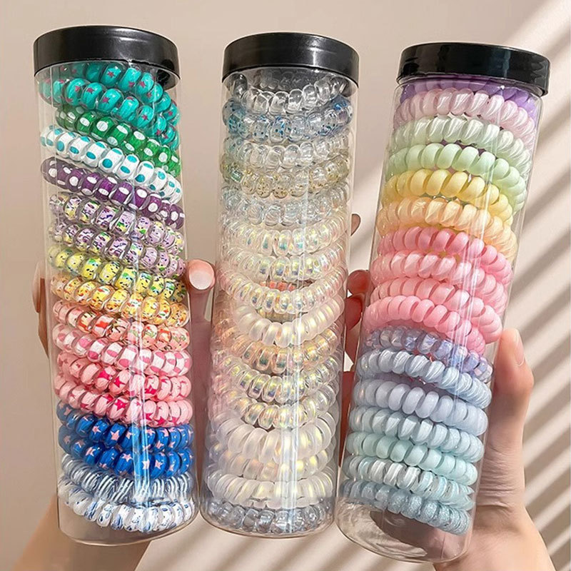 línea telefónica de alta sensibilidad anillo de cabello de niñas cordón de cabello de alta elasticidad y banda de goma duradera 2025 nuevo cabello de cabello