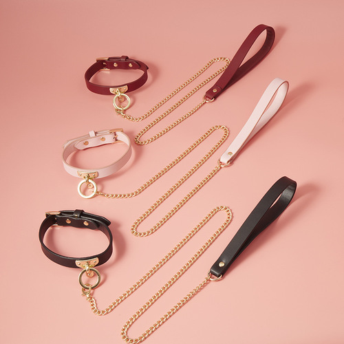Sexy SM Leather Genuine Cowhide Dog Slave Neck Collar Alternative Bondage Couple Toys Sex Toys Wholesale Delivery
