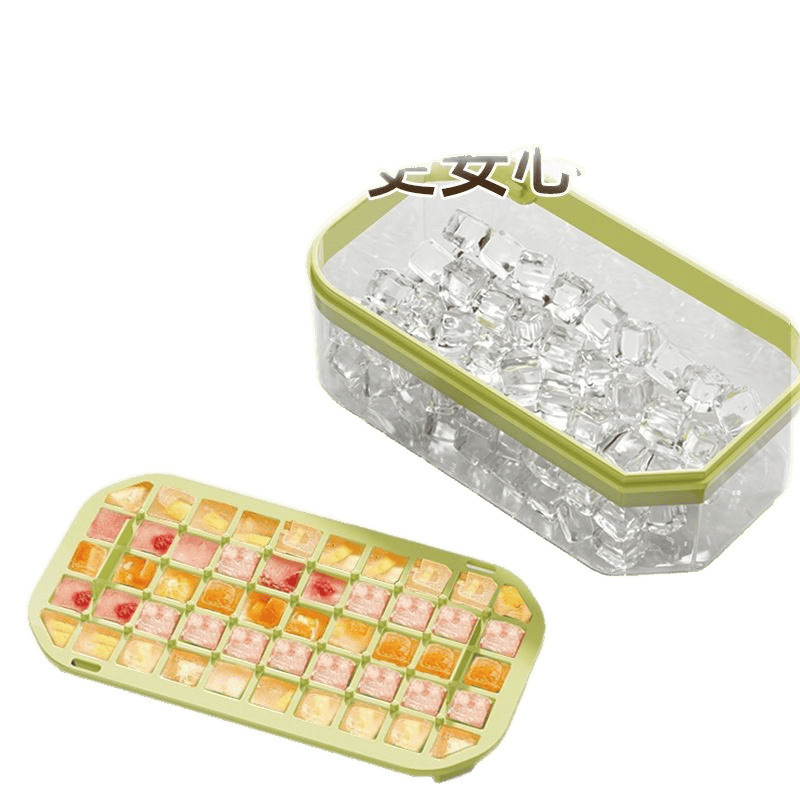 冰块模具大容量按压冰格家用食品级制冰储冰盒带盖冰箱冻冰块|undefined