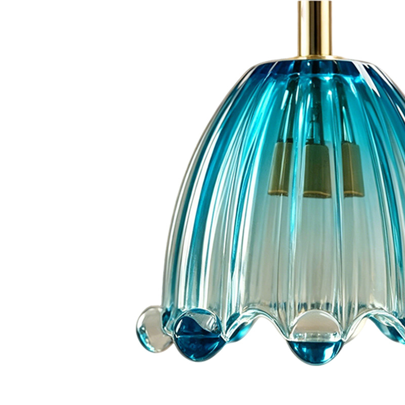 Lámpara de cera de vidrio azul de mar profundo lujoso lámpara de lámpara de vidrio de lujo lámpara de vela de fusión dormitorio cabeza de cama lámpara de escritorio perfumada regalos image 2