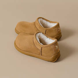 威威女郎 579厚底雪地棉鞋女加绒加厚短筒靴冬季保暖小土豆勃肯鞋