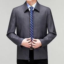 轻奢品牌男装夹克2025年秋冬高端羊毛免烫轻商务休闲翻领外套长袖