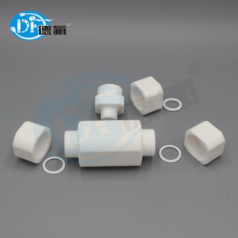厂家 聚四氟乙烯卡套 PTFE接头阀门配件 铁氟龙塑料王空心管