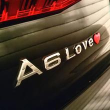 适用于创意小写字母LOVE爱心奥迪Q2LQ5A4A6L奔驰E260LE300L改装车