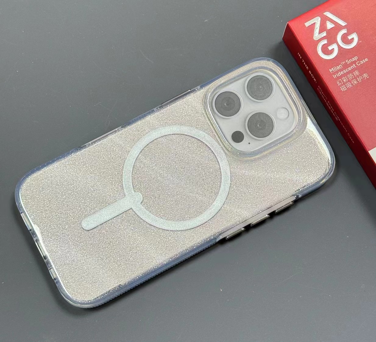 Aplicable a Apple 16 color fantasma anti-caída antibacteriana polvo de absorción magnética cubierta protectora iPhone 16 pro estuche de teléfono móvil