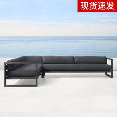 Sofá al aire libre esquina patio al aire libre jardín terraza casa modelo simple silla china impermeable sol muebles de aleación de aluminio
