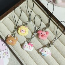 卡通可爱动物挂件软萌包包手机绳配饰ins少女心学生u盘耳机包挂饰