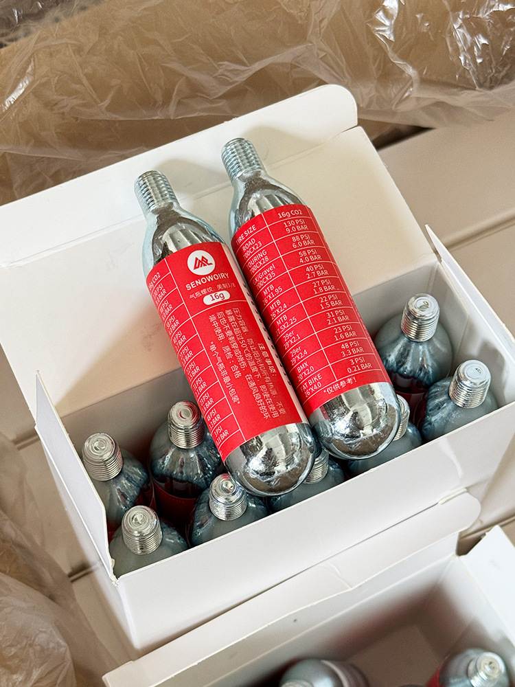 Cilindro de gas CO2 16g cilindro de gas de alta presión bicicleta de montaña de carretera dióxido de carbono neumático vacío bomba inflable 16g