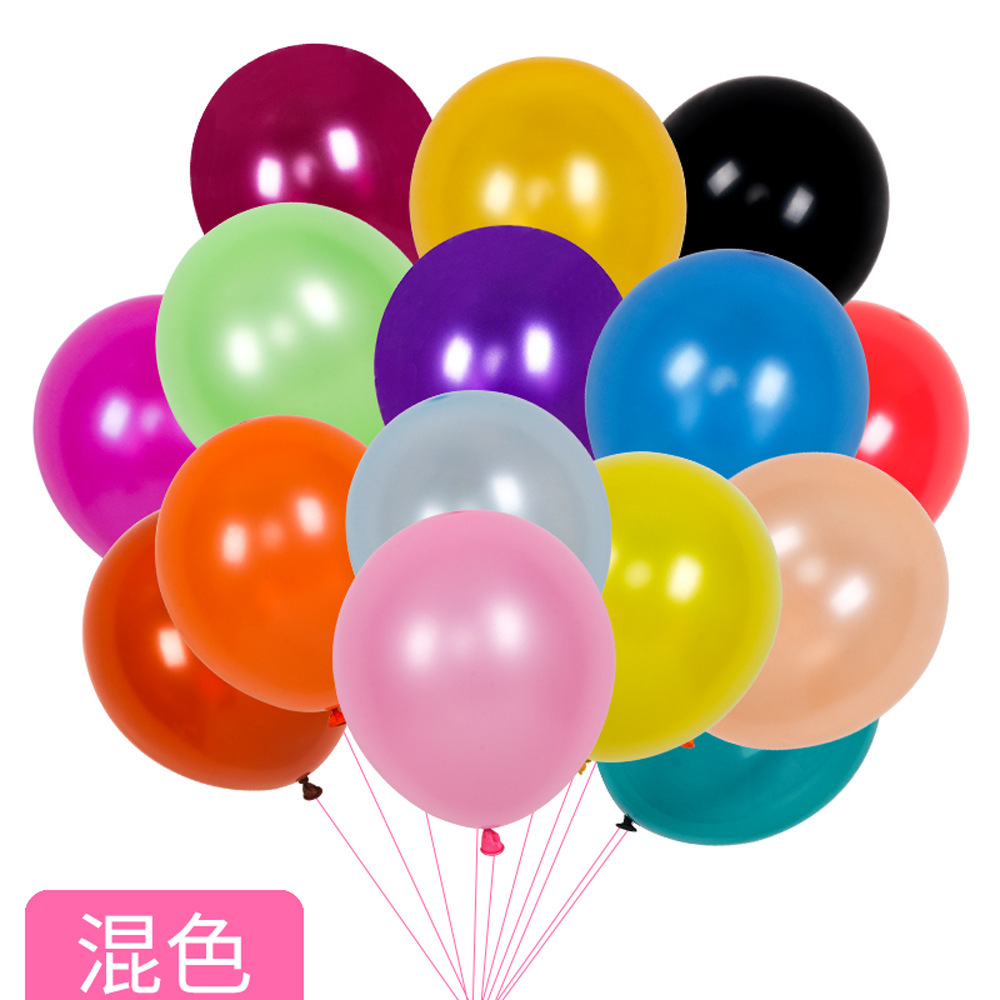 Globo decorativo Globo de látex de 12 pulgadas Decoración de fiesta al por mayor transfronteriza 2.8g Diseño de globo mate redondo