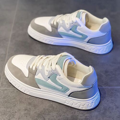 Men's Summer Shoes for Men, Mesh Breathable Male Board Shoes, Black and White, Versatile Casual Sports Leather Shoes for Men