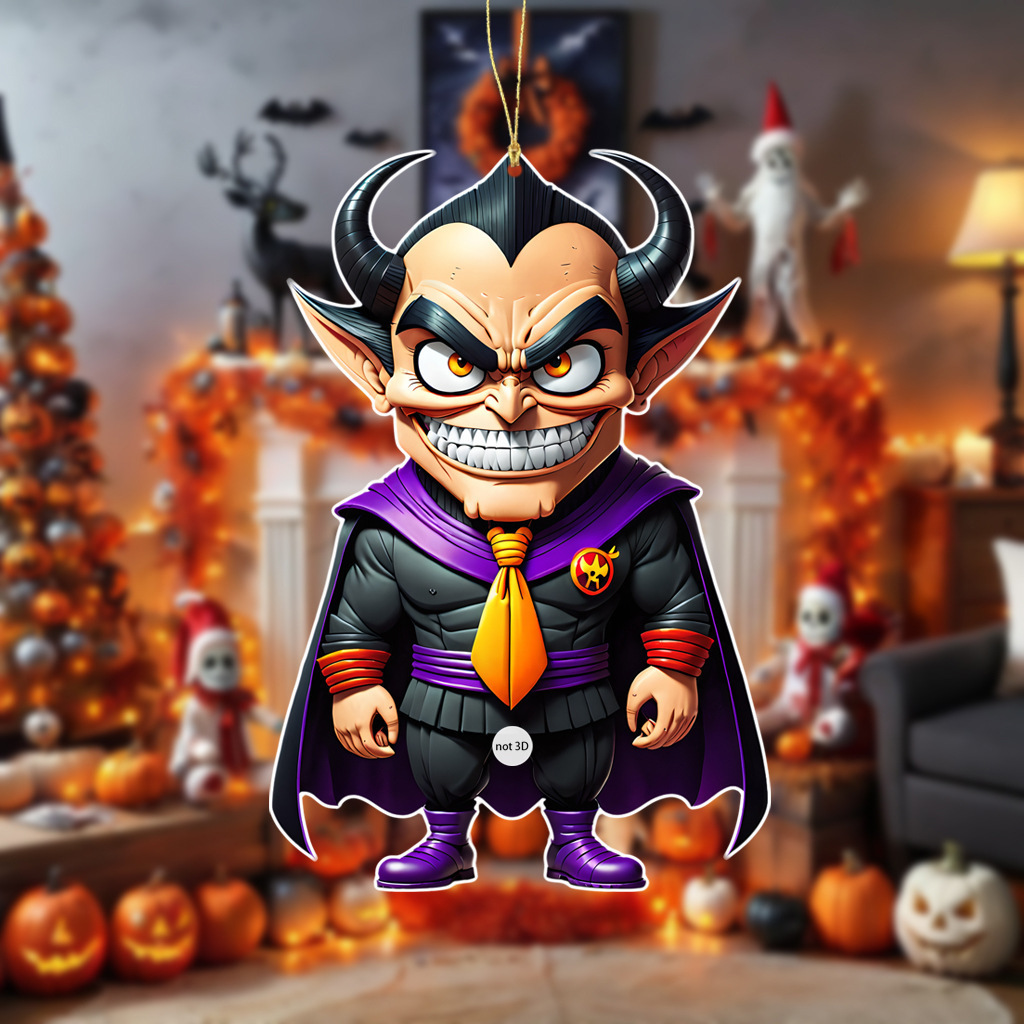 Halloween Noche de Navidad Horror figura plana 2D colgante de calabaza decoración de escena atmósfera de Halloween pequeño colgante