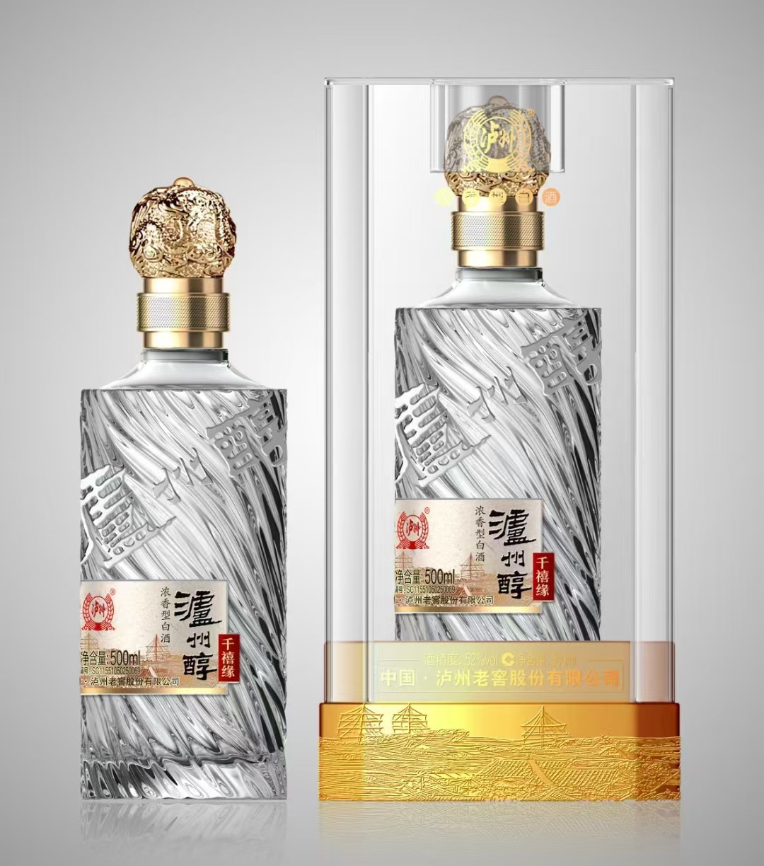 泸州醇千禧缘粮食酒500ml*6瓶38度浓香型白酒送礼婚礼节日纯粮