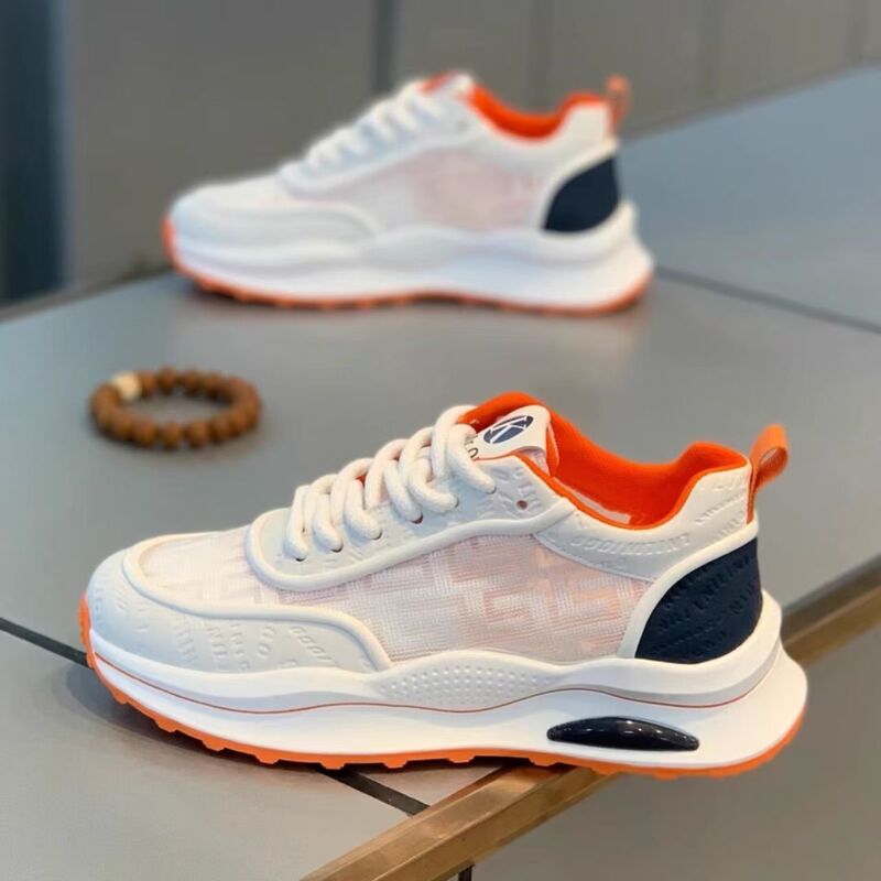 Men's Shoes 2026 New Winter Breathable Mesh White Sneakers Men's Fashion Thick-Soled Sports Casual Trendy Shoes