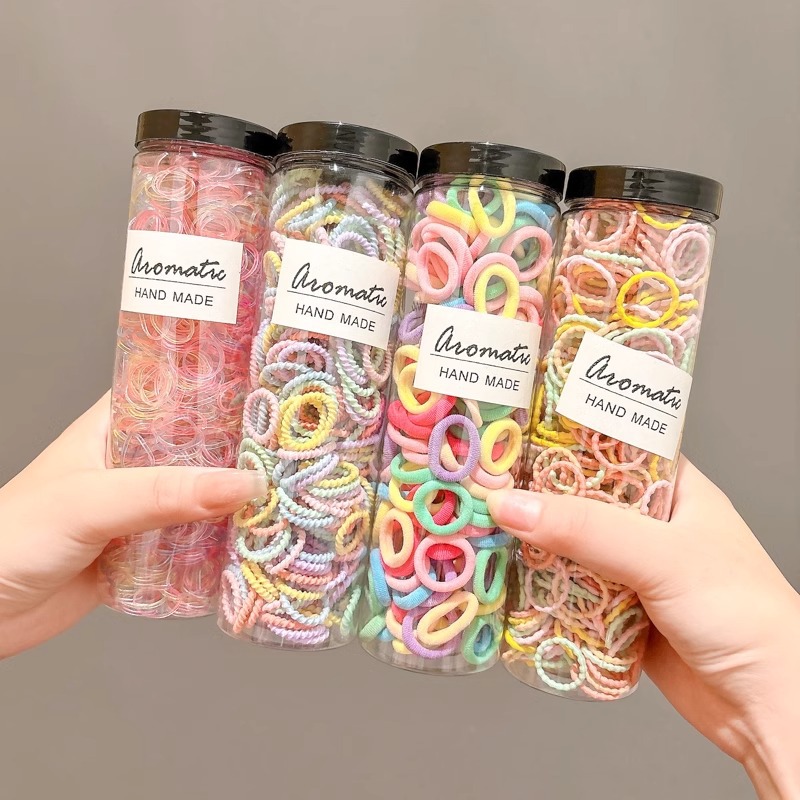 Baby pulgar anillo de pelo no daña cabello pequeño para niños correa de correa de color para niñas para el cabello de bebé cuerdas para el cabello adornamientos